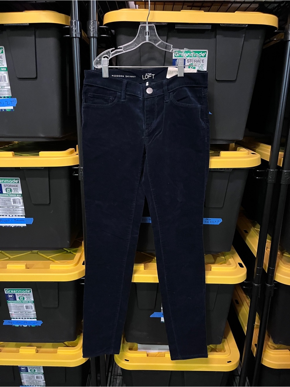 NWT LOFT Modern Skinny Corduroy Pants in Black